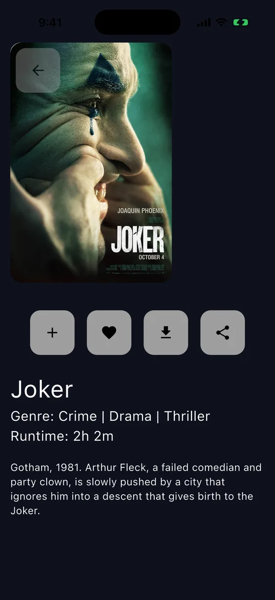 صفحة تفاصيل فيلم آخر في تطبيق الأفلام